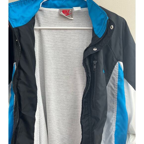 Vintage 90s Nike Blue & Black Windbreaker Size Large Made in USA - Picture 6 of 8